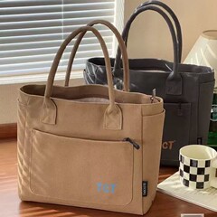 オリジナルデザインの日本文学通勤キャンバストートバッグ、ファッショナブルで多用途、カジュアルでシンプルな学生ポータブルキャンバスバッグ