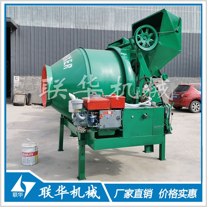 JZC350型350柴油动力不用电的滚筒混凝土搅拌机 350l 小型柴油