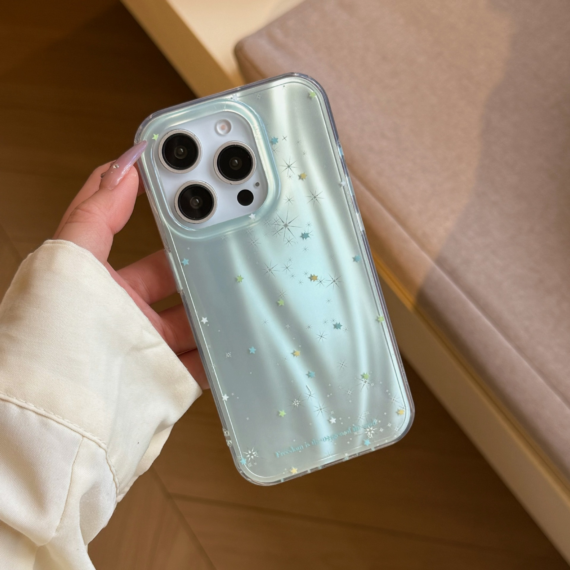 Soporte de estrella verde menta de fantasía para iPhone15 Apple 16ProMax funda para teléfono móvil 14 girl 13 nuevo