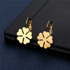 Metal cute earrings stainless steel, crown, simple and elegant design, Korean style