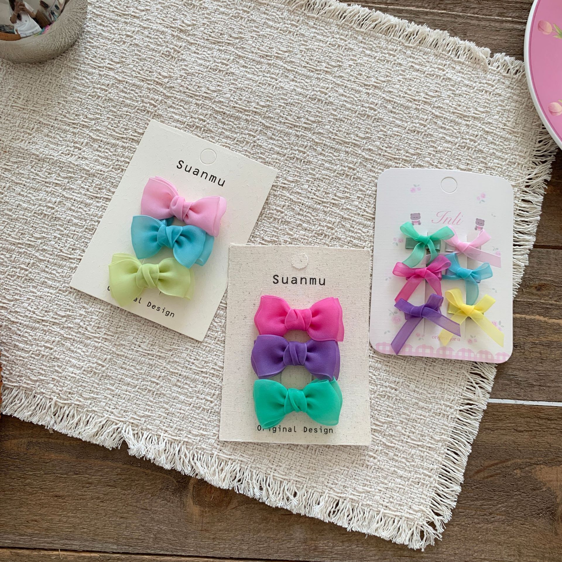 Sugar Pear ropa infantil niñas lindas brocas de cabello de color sólido 2026 arco brocas de cabello accesorios de frange para bebés niñas joyas de cabello