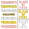 Cross -border graduation party Class of 2024 balloon set graduation season classroom decoration scene laying balloon