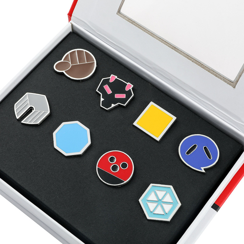 国境を越えて人気のあるポケモンの金属バッジ宝可夢セットの美しい箱プレゼントピン漫画ブローチ|undefined