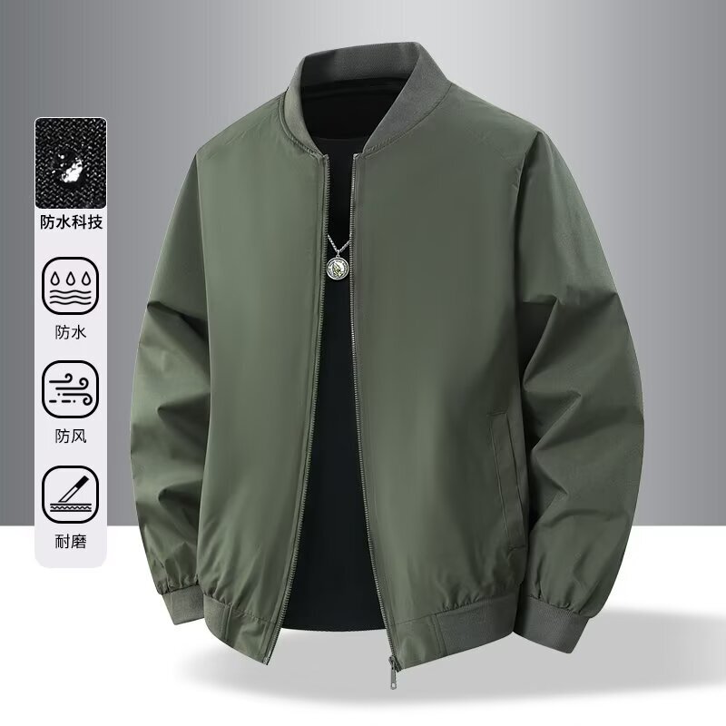 New Men's Casual Versatile Trendy Baseball Collar Youth Large Size Spring and Autumn Jacket Versatile Flight Jacket New Men's Casual Versatile Trendy Baseball Collar Youth Large Size Spring and Autumn Jacket Versatile Flight Jacket