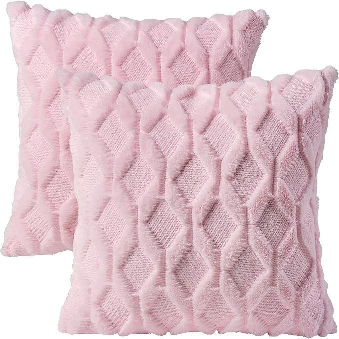 Transfronterizo Amazon almohada de peluche sólido sofá funda de almohada minimalista creativa geometría diamante bordado funda de almohada