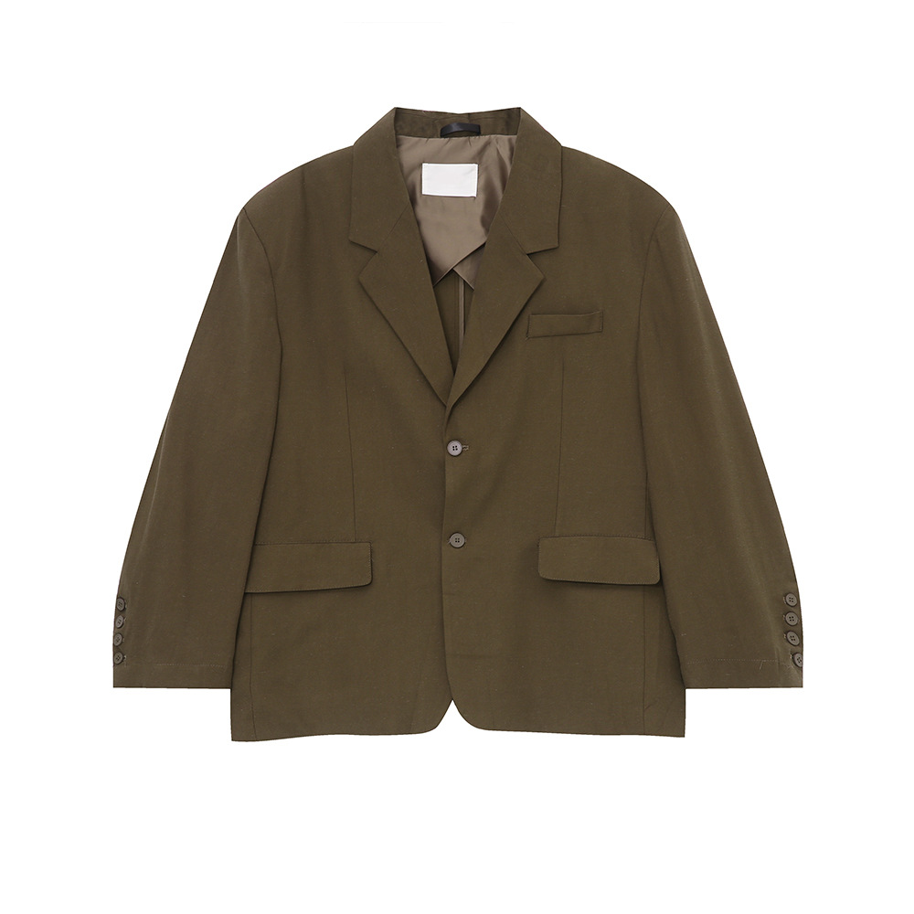 MTLCLOTHES para hombre | 2024 verano nuevo producto estilo suave coreano verdadero color sólido suelto traje casual de moda