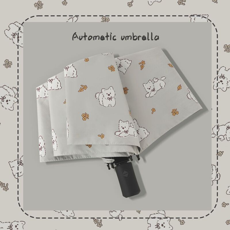 Umbrella for Women, Dual-Use for Sun and Rain, Fully Automatic Folding Sunshade Umbrella, Sun Protection, Uv Protection, Cute Sun Umbrella, Ins Style