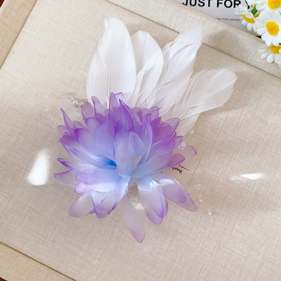 77#Duckbill clip-purple-white