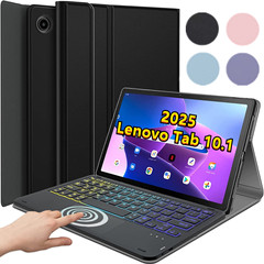 Lenovo Tab 10.1 2025タブレットワイヤレスbluetoothキーボードレザーカバーはLenovo 10.1ケースに適用されます