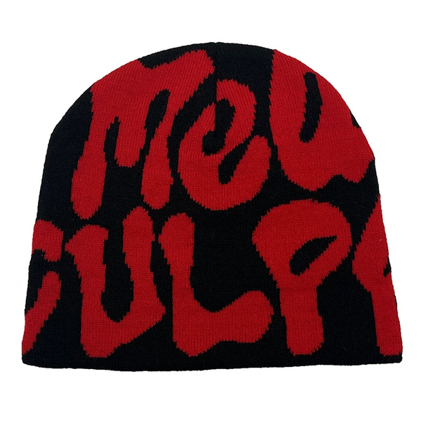Black red label