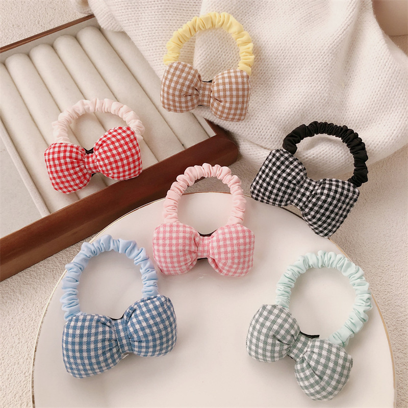 Tela de malla arco intestino delgado anillo de cabeza cuerda dulce chica banda de goma de alta elasticidad anillo de cabello cuerda de cabello accesorios para el cabello