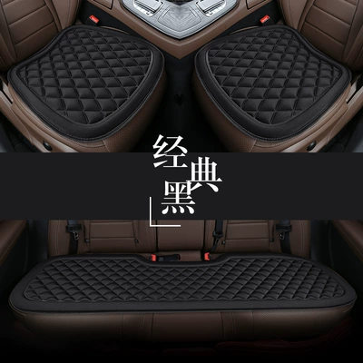 Seat cushion, seat cover – three-piece set - diamond-sponge-cushion-black-three-piece-set-standard