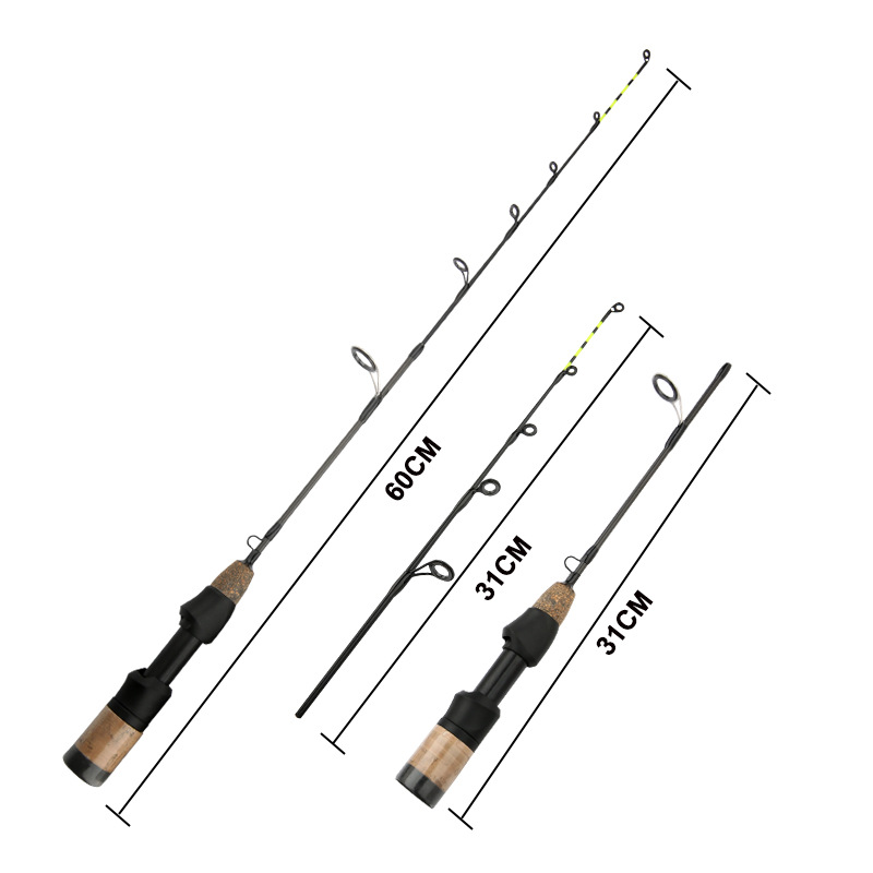 Jiawei lanza de hielo 60cm invierno lanza de invierno junta luya lanza de pesca mano recta al por mayor