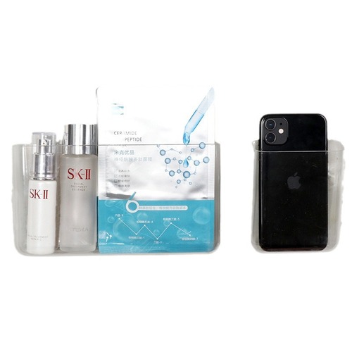 Phone Case without Punching Hole, Wall-mounted Nightstand Shelf, Dorm Room Bedside Organizer, Wall-mounted Storage Box