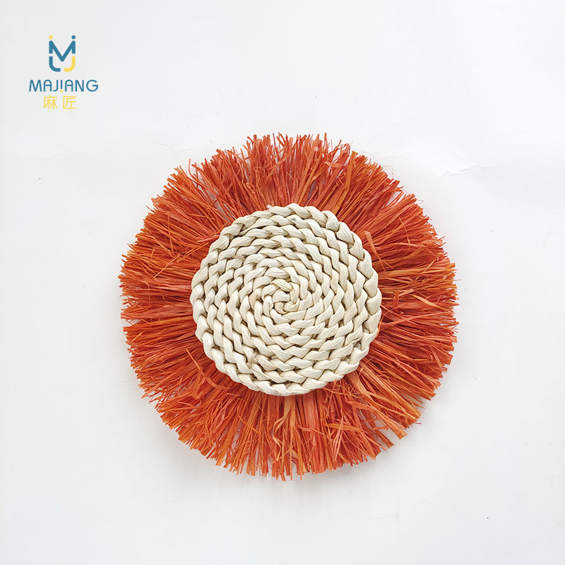 옥수수 껍질 술 18CM-오렌지 레드 약 30g