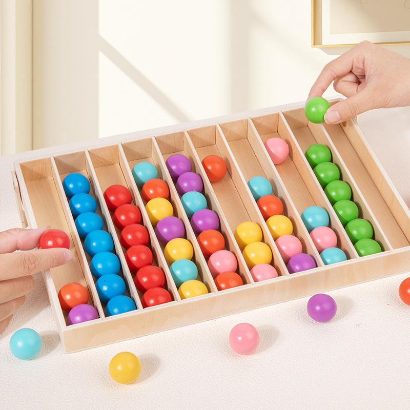 Educación temprana de madera para niños juegos de color color de jardín de infantes clasificación cognitiva práctica juguetes de entrenamiento de capacidad