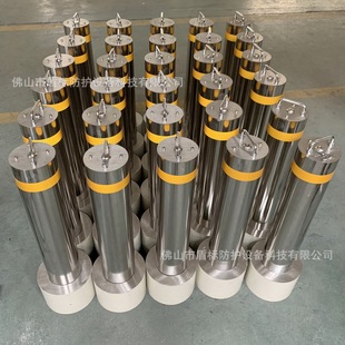 Factory Wholesale 304 Stainless Steel Warning Column Pre-Embedded Movable Car Roadblock Zhuhai School Station Adjustable Road Pile