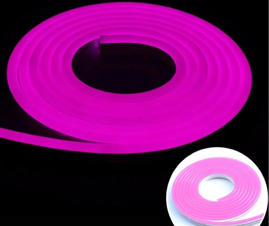 Tira de Luz LED Neón Flexible RGB 12V 6x12mm Impermeable para Publicidad Exterior