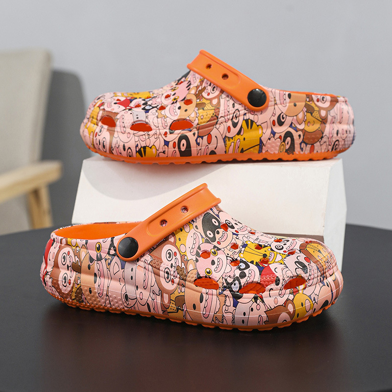 Zapatillas para niños, dibujos animados de verano, ligero, pisando mierda, zapatos con agujeros para niños y niñas