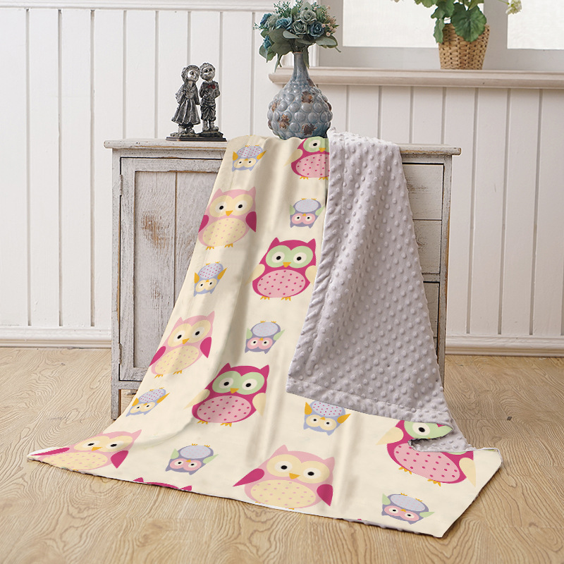 Baby Blanket Autumn and Winter Baby Blanket Coral Fleece Air-conditioning Blanket Bean Blanket Swaddling Children's Blanket Blanket