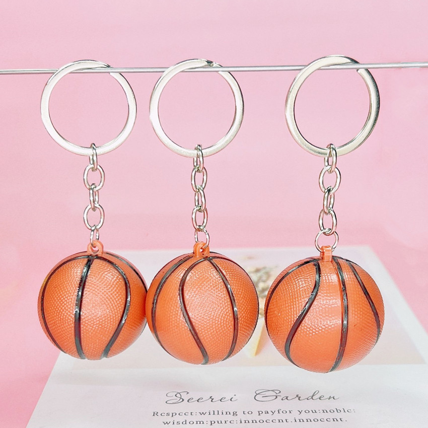 15g Weight Keychain Classification 1 Piece Quantity Daily Occasion Plastic Material Basketball Pattern Unisex Gender Sports Style 1 Piece Sports Basketball Plastic Unisex Keychain 2