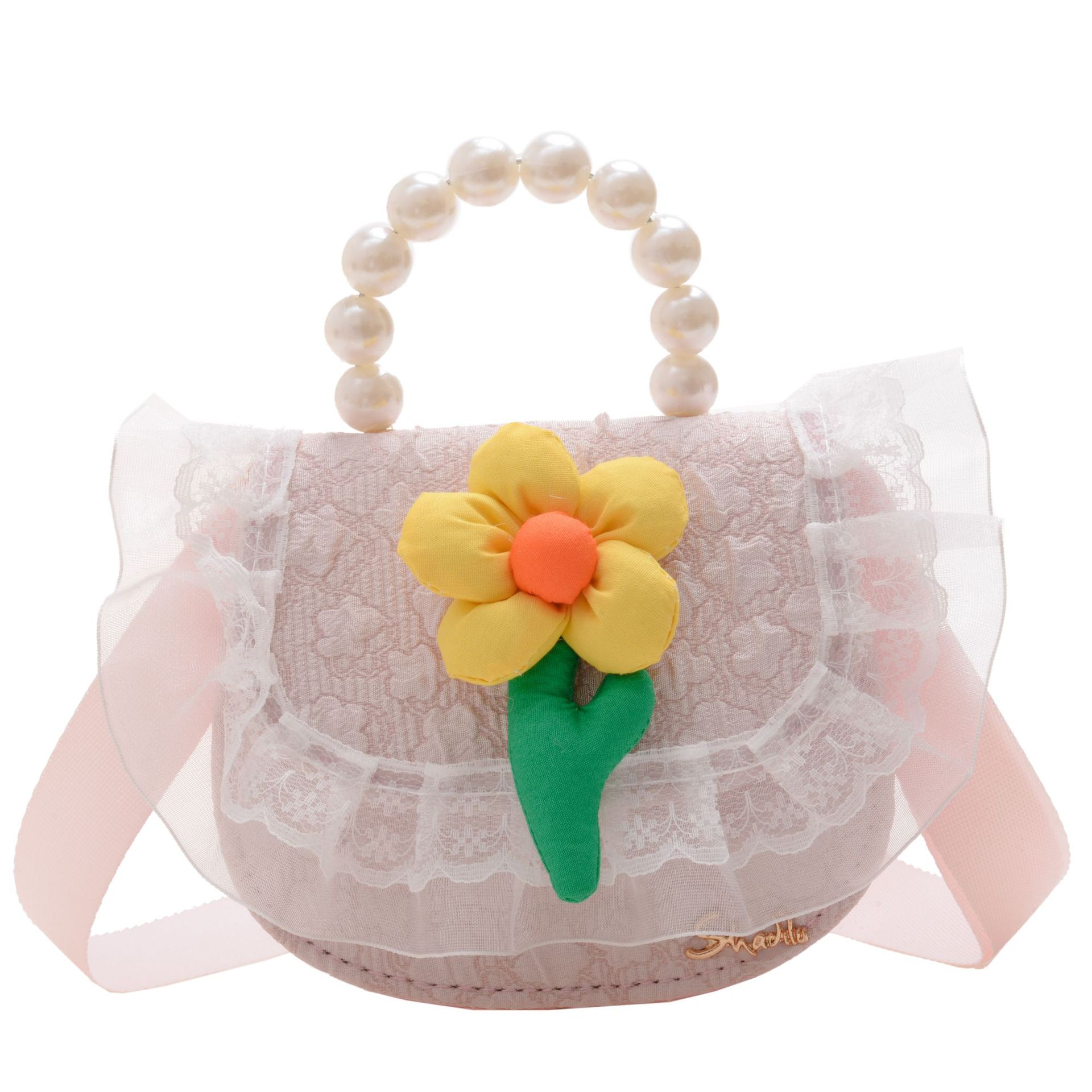 Nuevo bolso de los niños lindo pequeña flor exquisito mini monedero moda princesa bolso de estilo occidental bolsa de mensajero