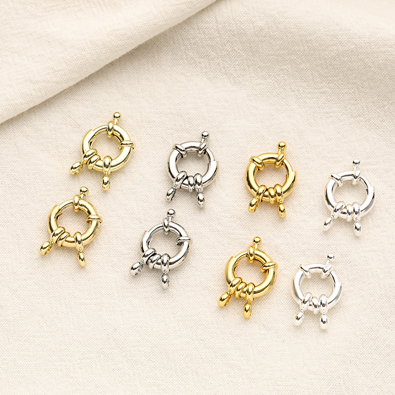 20g Weight Jewelry Buckle Jewelry Making Type Metal button Classification 10 PCS/Package Quantity Copper Material 10 PCS/Package Copper Sailor's Clasp Jewelry Buckle