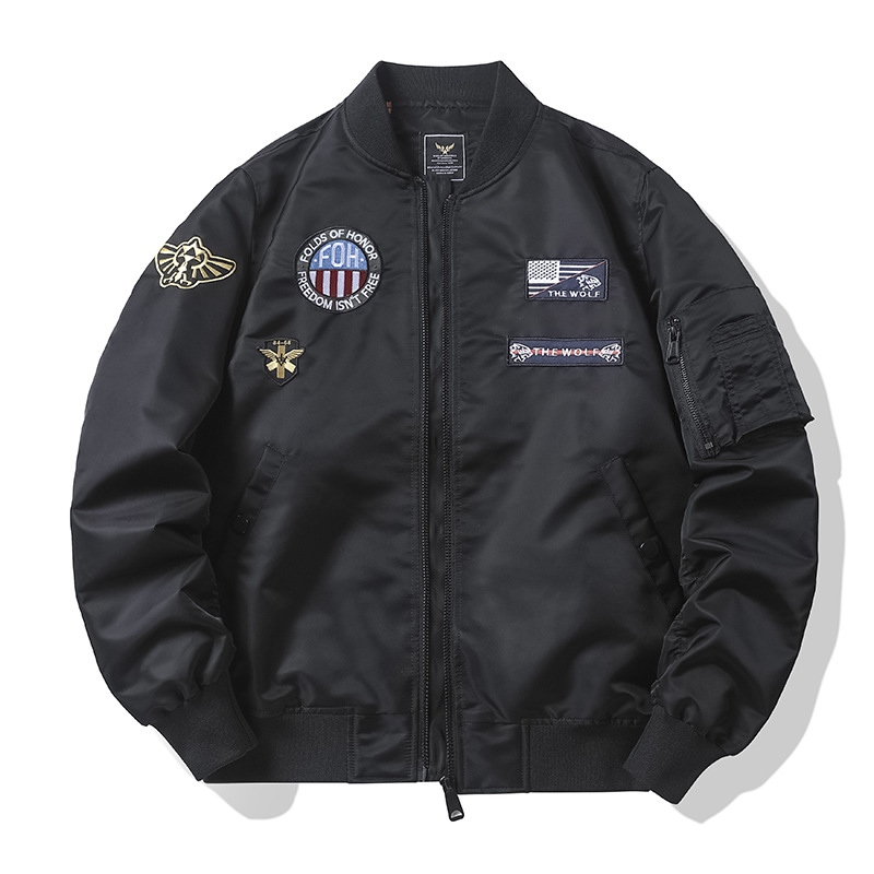 Men's Clothing retro high street workwear multi pocket pilot baseball jacket men's ins trendy loose jacket all match_voghion.com
