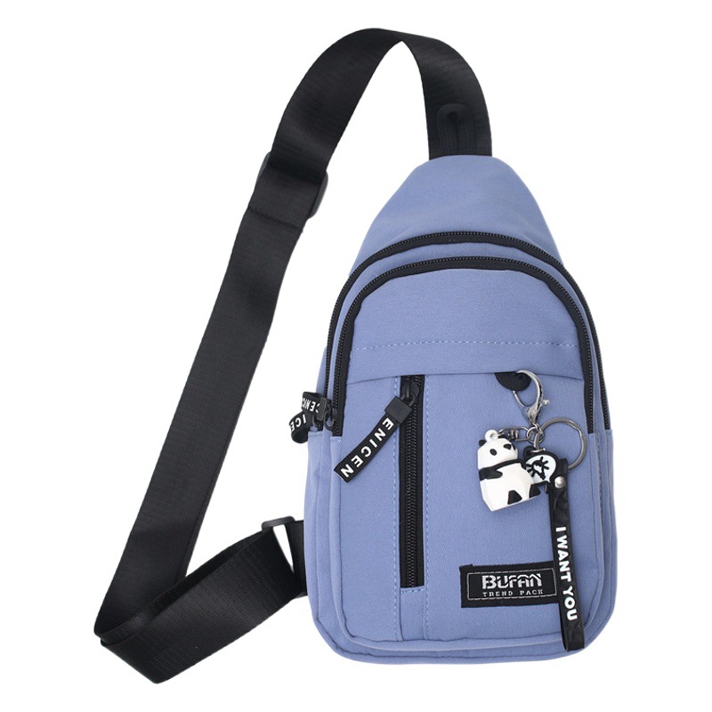 2023 New Arrival Tooling Canvas Chest Bag Men's Ins Japanese Style Casual Student Small Satchel Girls' Mobile Phone Small Backpack