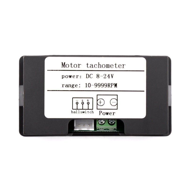 DC8-24V High-Precision Digital Display Tachometer with NPN Type 5V Hall Sensor DC Tachometer