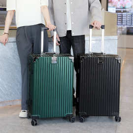 行李箱多功能旅行箱铝框拉杆箱静音万向轮男女学生耐用大容量皮箱