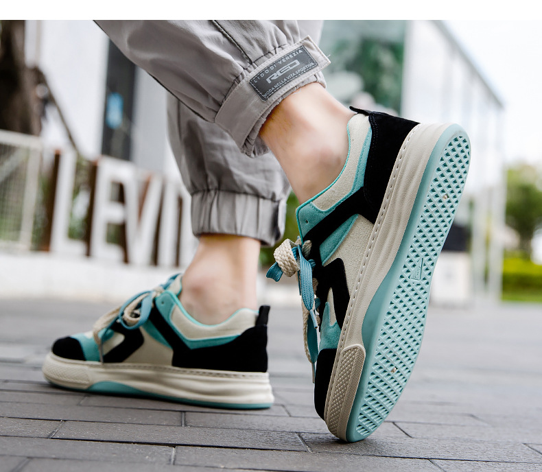 Men Leather Shoes Running Shoes Work Shoes Sneakers Fabric Shock Absorption Arch Support Lightweight Footwear_voghion.com