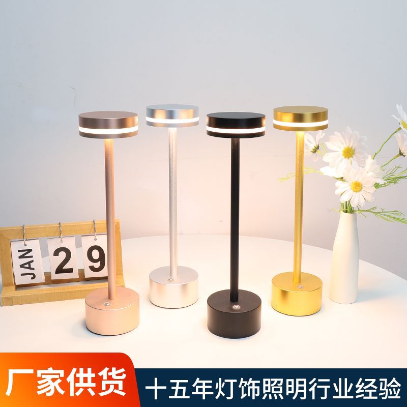 led充电酒吧台灯餐桌氛围灯餐厅清吧桌面户外气氛灯摆摊复古桌灯