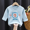 Demi-season long-sleeve, children's top for boys, Korean style, children's clothing, wholesale, high collar