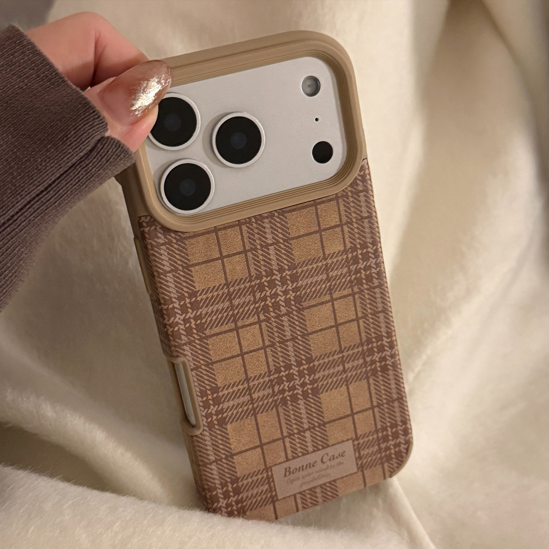 Britische Lederhülle, passend für iPhone 16, Fruit 17 Pro Max, 15 Vintage Brown, 14 Shockproof, 13 Soft Case_voghion.com