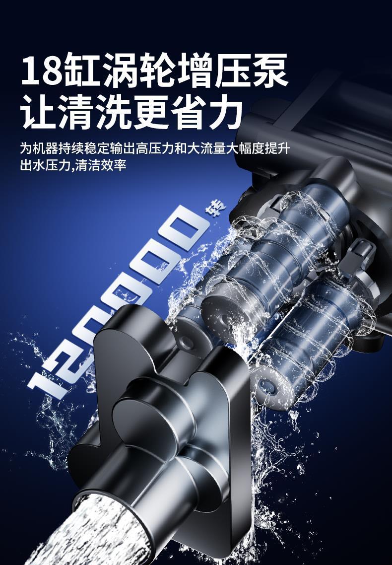 High-pressure car washing water gun, household car washer, car air conditioner cleaner, high-power car brush, powerful floor cleaning tool