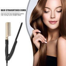 Flat Irons Hot Hair Straightener Eletric Hair Curling Comb跨
