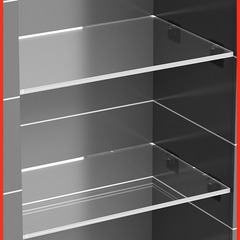Custom wholesale acrylic niche dividers for bathrooms and showers, transparent layered shelves, hole-free cabinets, storage racks