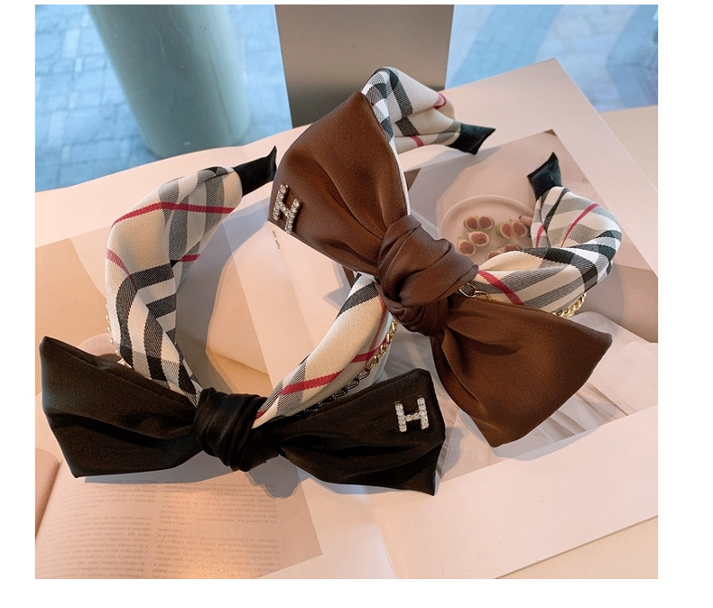 New Fashion Bow Letter H Diamond Headband display picture 18