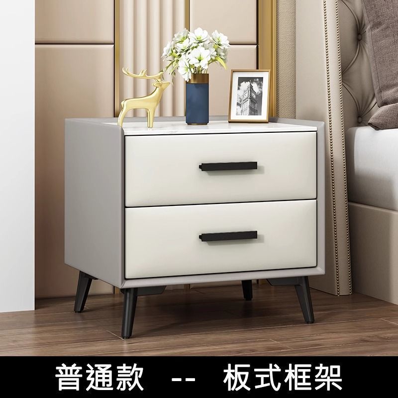 無垢材の軽い高級ベッドサイドテーブルシンプルモダンなホームベッドルームミニロックプレート50センチメートルシンプルな収納収納キャビネット完成品|undefined