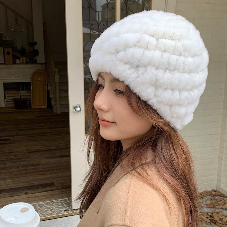 Keep warm knitted knitted hat, increased thickness