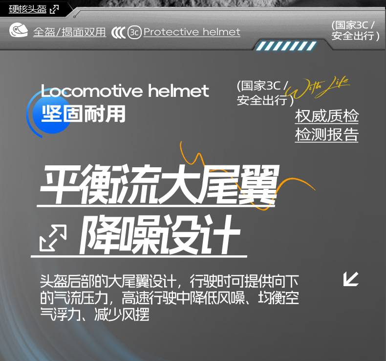 Electric Motorcycle Helmet 3C Certified Full Face