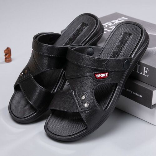 One piece free shipping Vietnamese rubber men's sandals and slippers two-wear summer men's driving thick-soled non-slip beach shoes