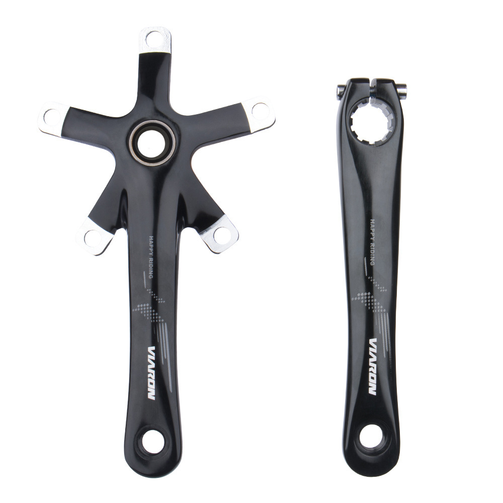 Viaron bicicleta plegable diente placa 130BCD aleación de aluminio hueco integrado manivela con eje central 53T 56T