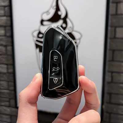 Car key bag – Men's Shell Buckle - volkswagen-j-smart-3-key-single-shell-black