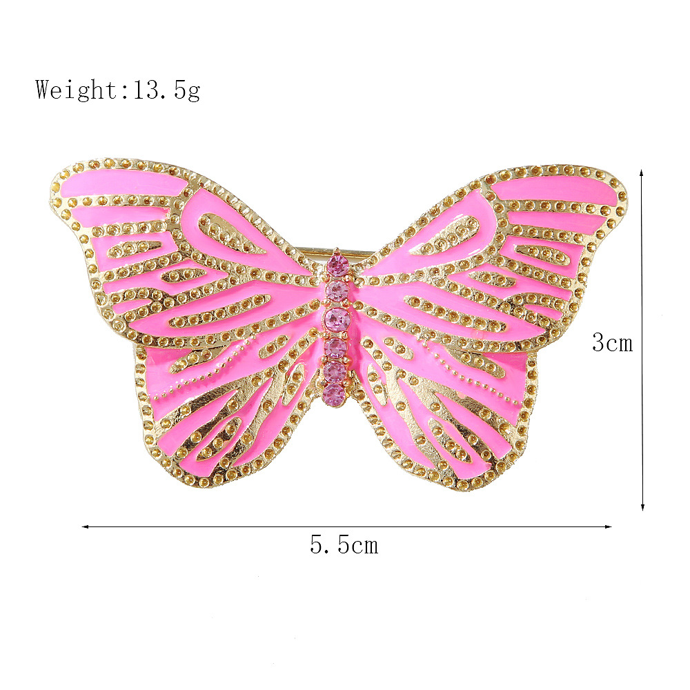 Sweet Butterfly Alloy Zircon Women's Brooches display picture 2