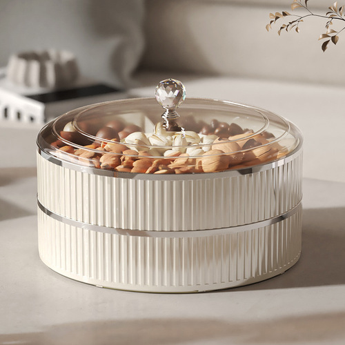 Fruit Bowl Dry Fruits Bowl New Home Use Living Room Restaurant Tea Machine Luxury Divided Snack Candy Storage Nut Display Box
