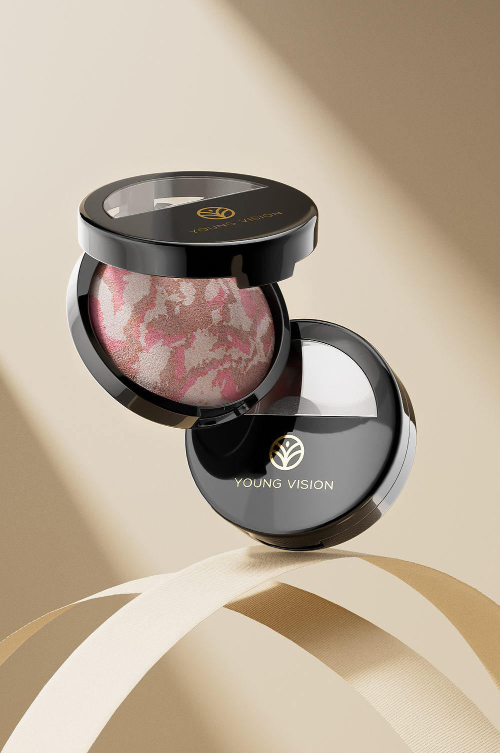 YOUNG VISION 4-color Pork Belly Baking Powder Foundation is a fine and smooth powder that can enhance skin tone and set the makeup undefined
