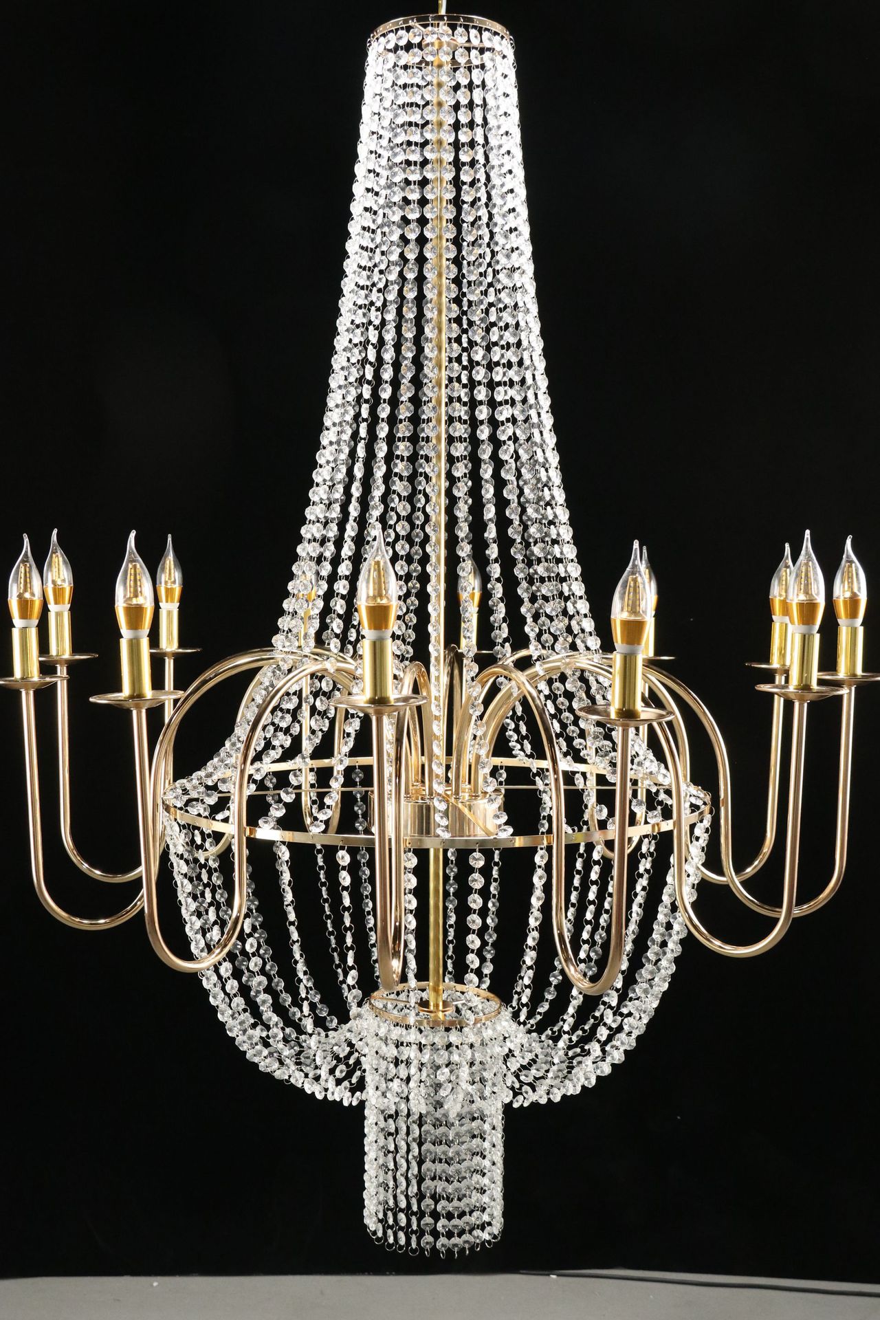 Nuevos accesorios de boda lámpara de cristal S tubo curvo techo del hotel sala de banquetes candelabros decoración de la sala de bodas colgante colgante