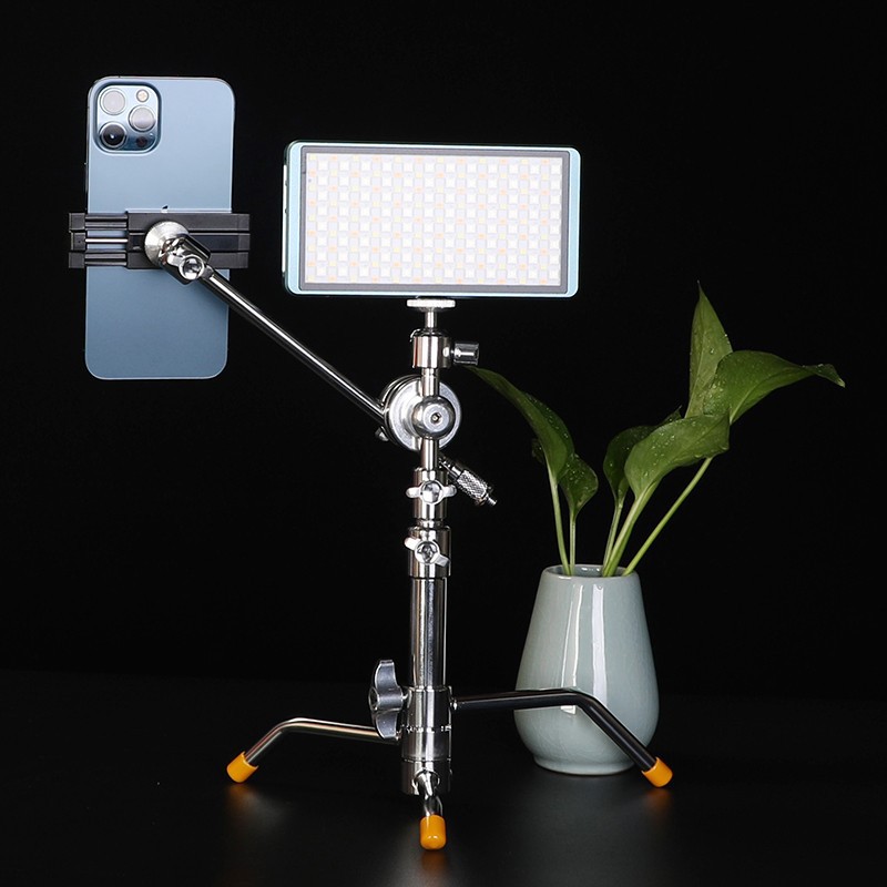 迷你魔术腿桌面灯架小型手机支架摄影直播摄像相机补光灯三脚架